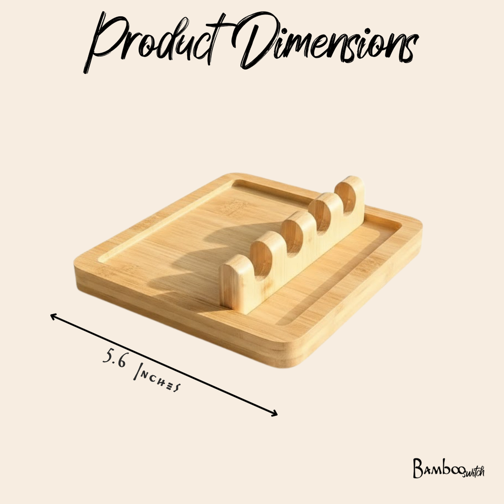 Bamboo Slotted Spoon Rest