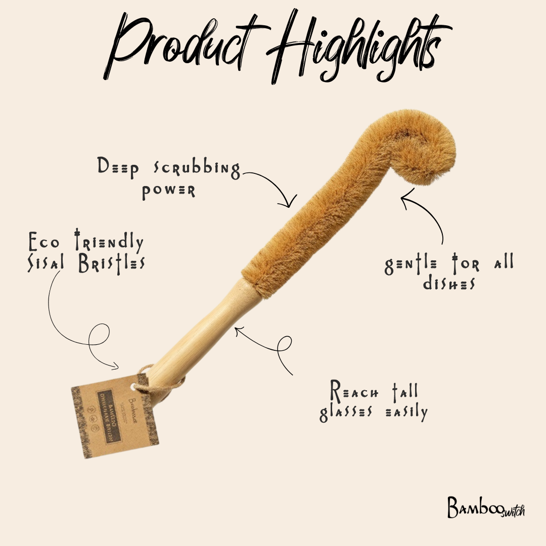 XL Bamboo Bottle Brush with Coconut Bristles