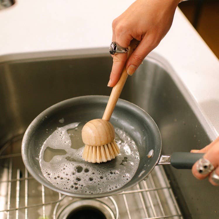 Bamboo Dish Scrubber with Sisal Bristles