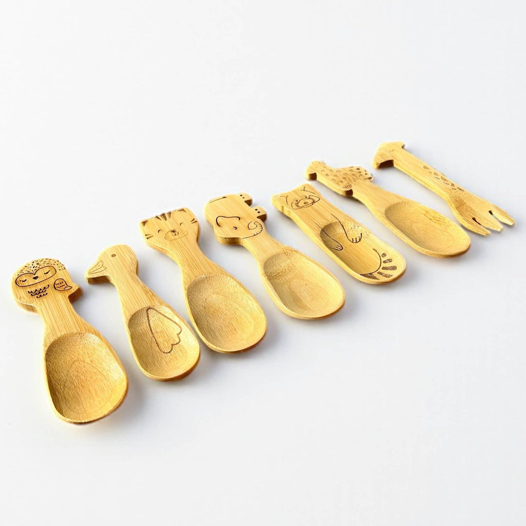 Bamboo Animal Kids & Toddler Utensils | Fun Mealtime Flatware