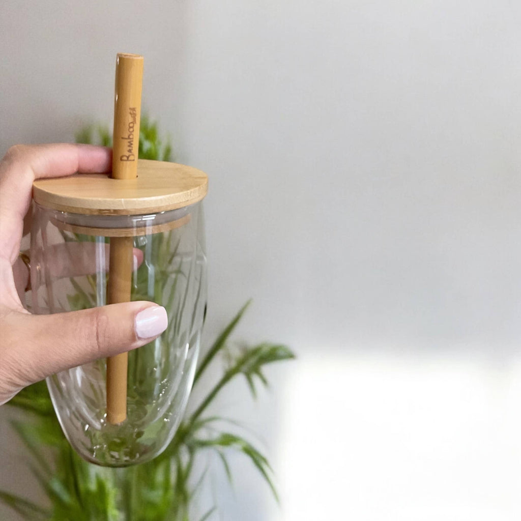 Bamboo Straws with Coconut Fiber Cleaner — Set of 10