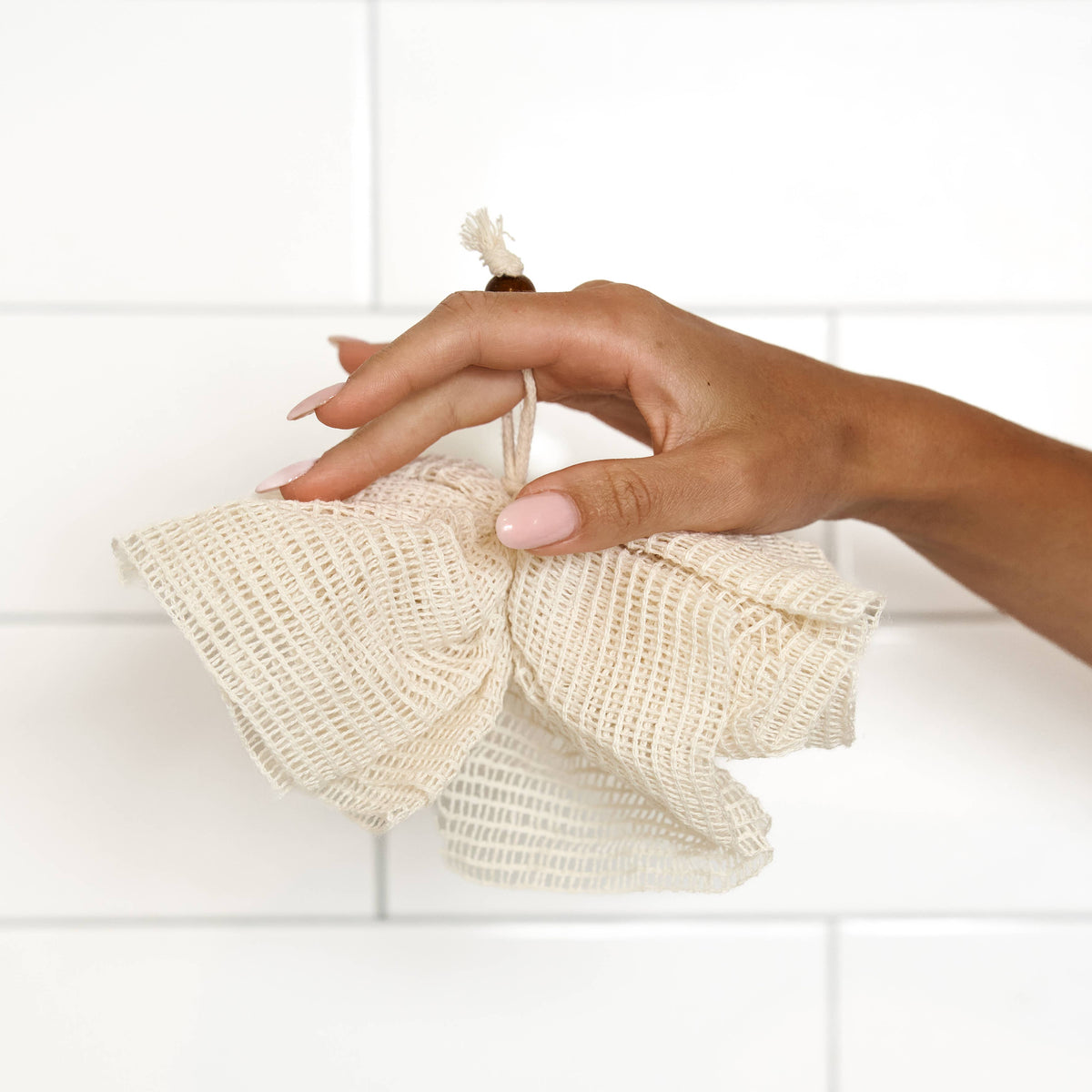 Ramie Shower Pouf with Natural Fiber | Compostable Exfoliating Sponge