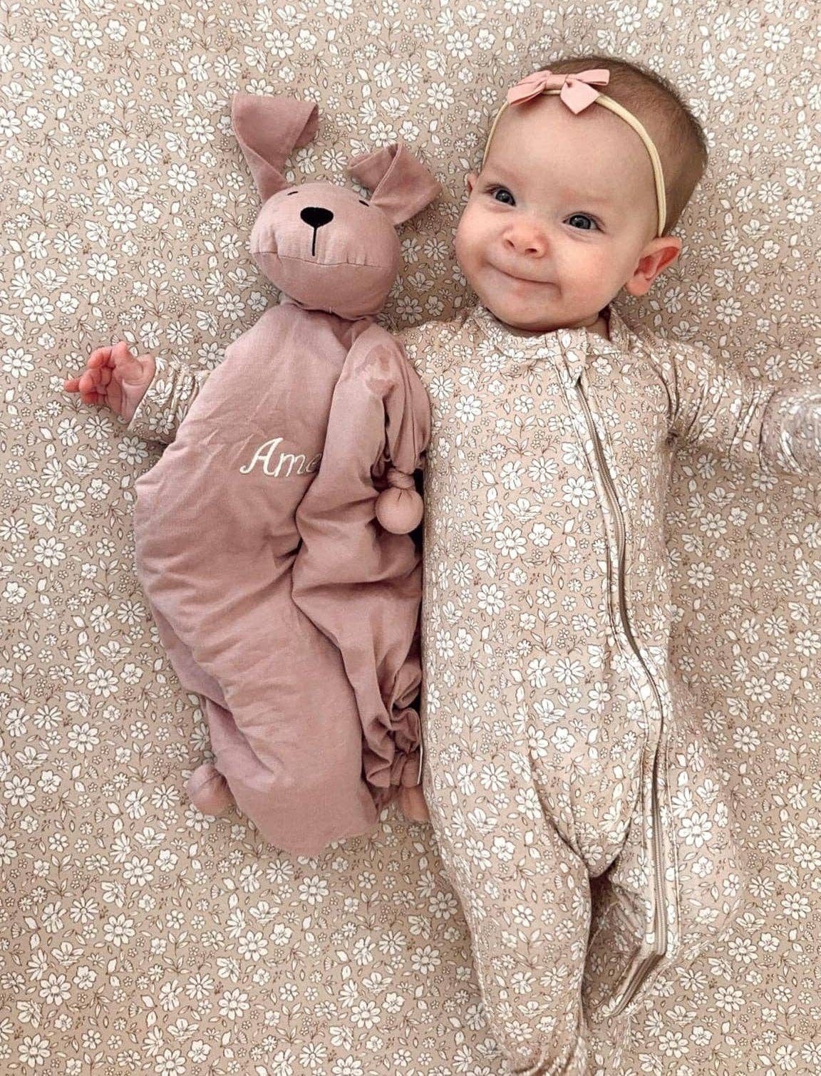 Bamboo Puppy Lovey Blanket | Baby Security Blanket