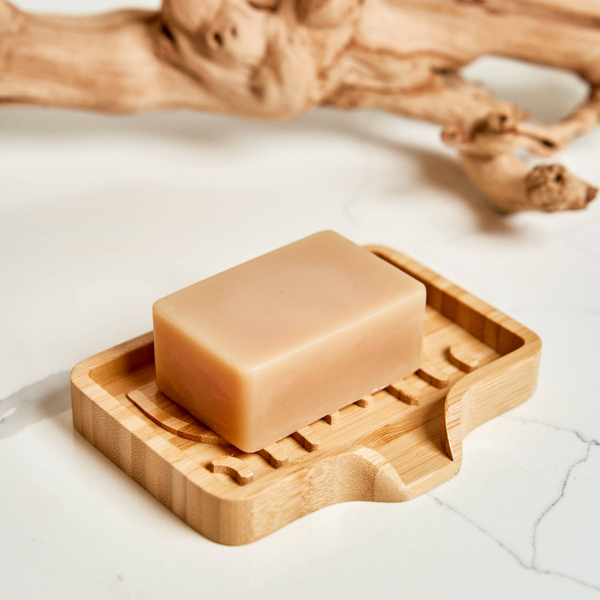Bamboo Soap Lift | Wavy Soap Dish & Drainage Tray