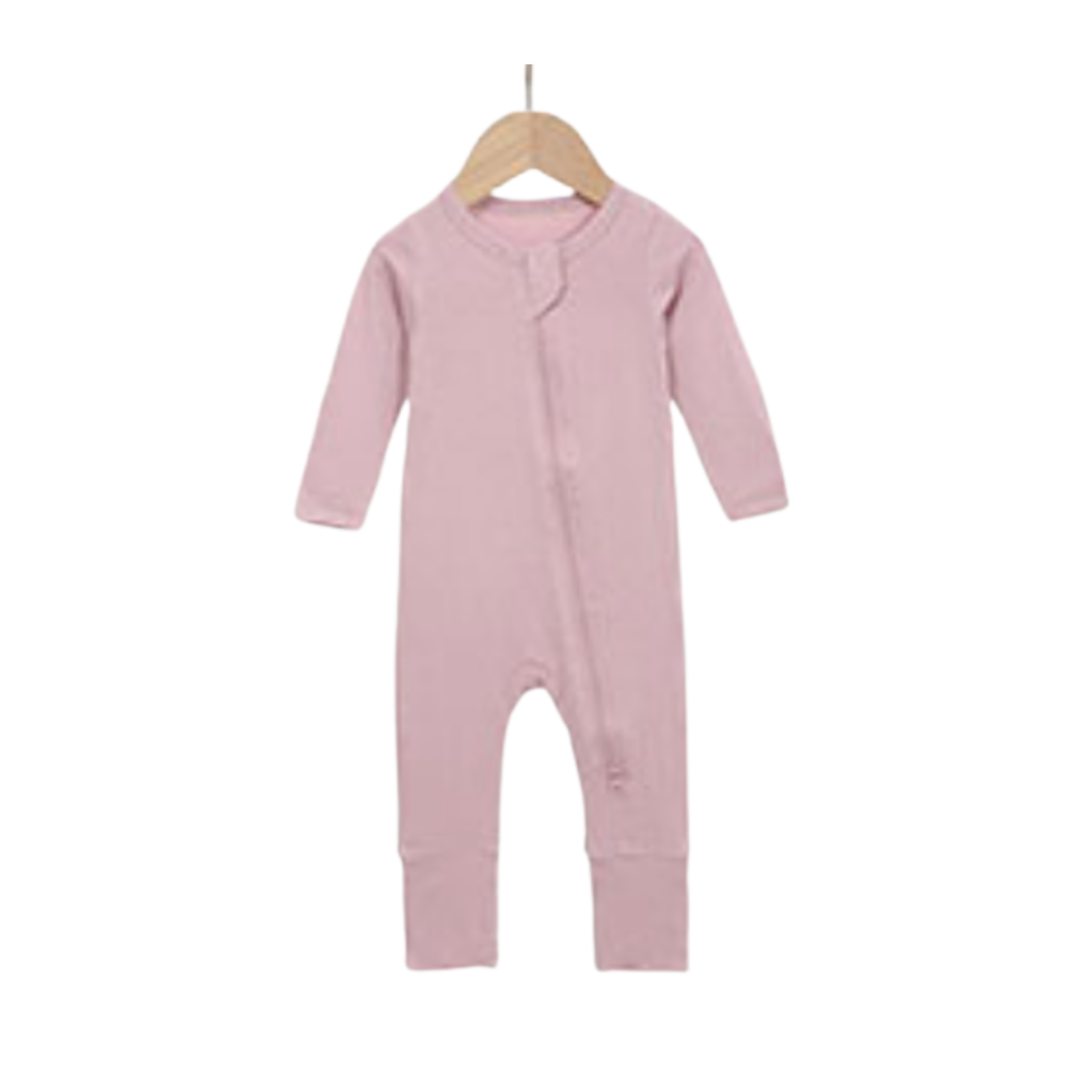 Solid Bamboo Zippy Pajamas — Purple & Teal