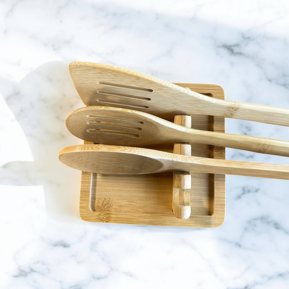 Bamboo Slotted Spoon Rest