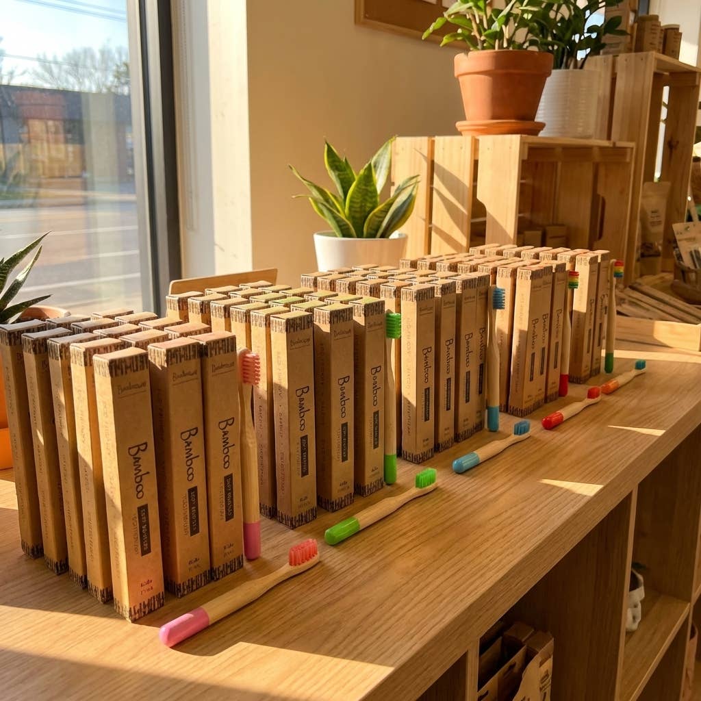 Bamboo Kids Toothbrush with Soft Bristles | Compostable Kids Oral Care