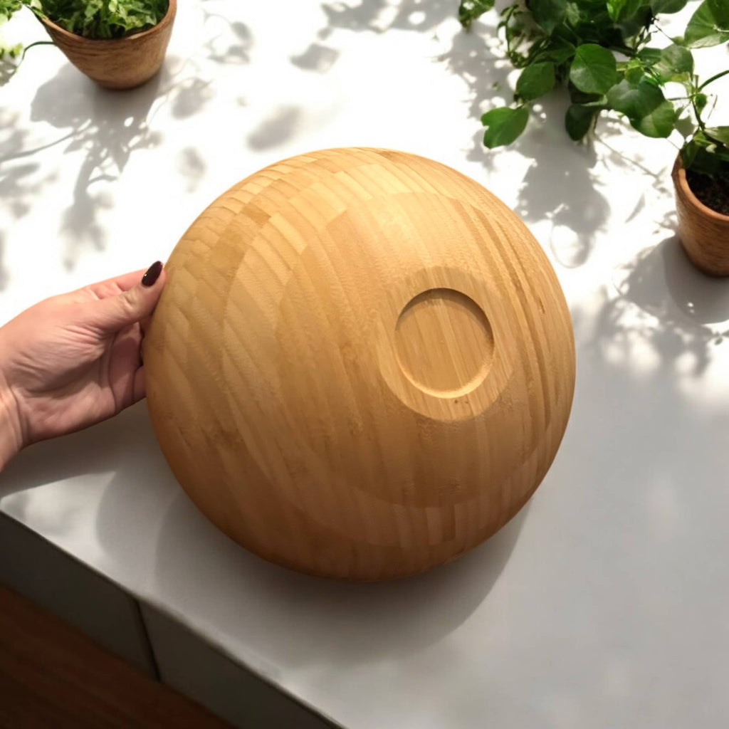Bamboo Serving Bowl | Large Salad & Fruit Bowl