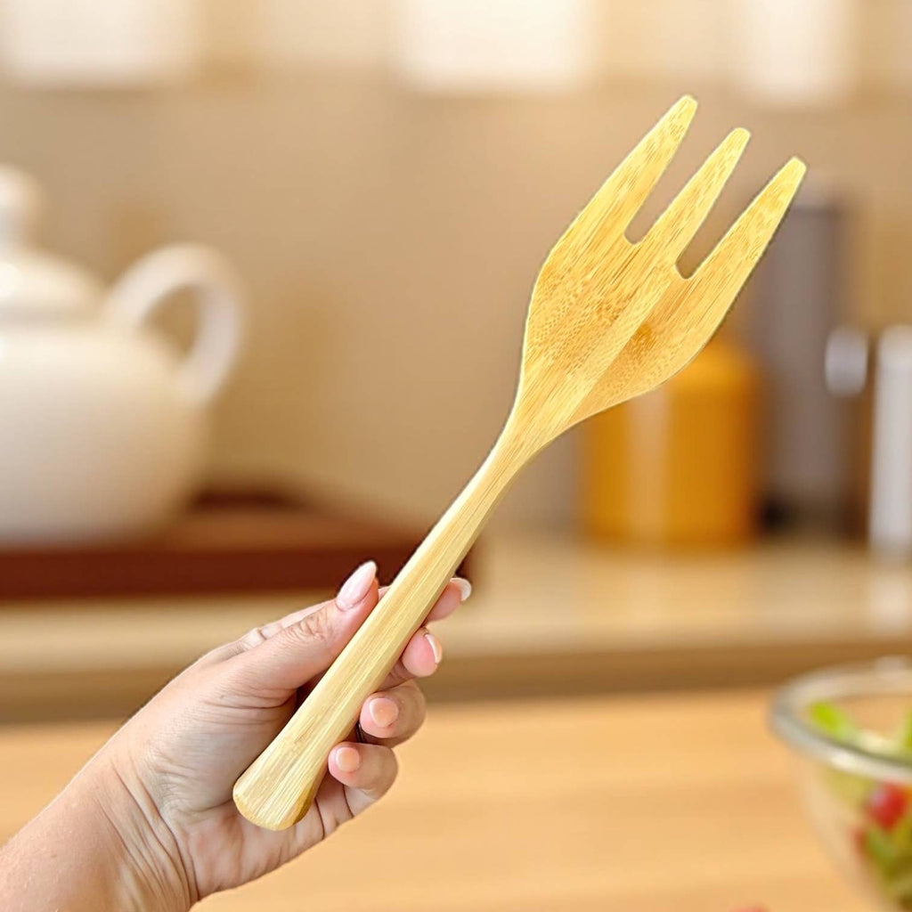 Bamboo Salad Serving Set | Eco-Friendly Serving Utensils