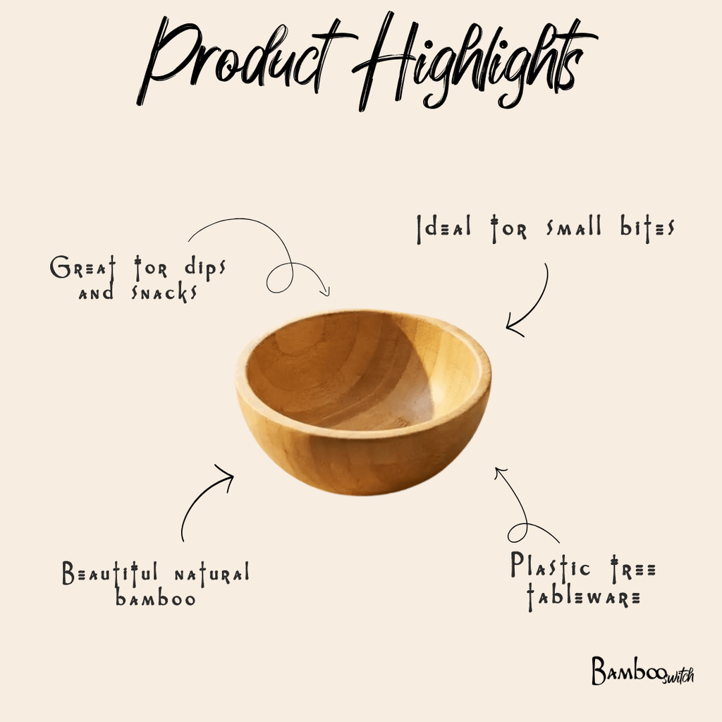 Bamboo Serving Bowl | Large Salad & Fruit Bowl