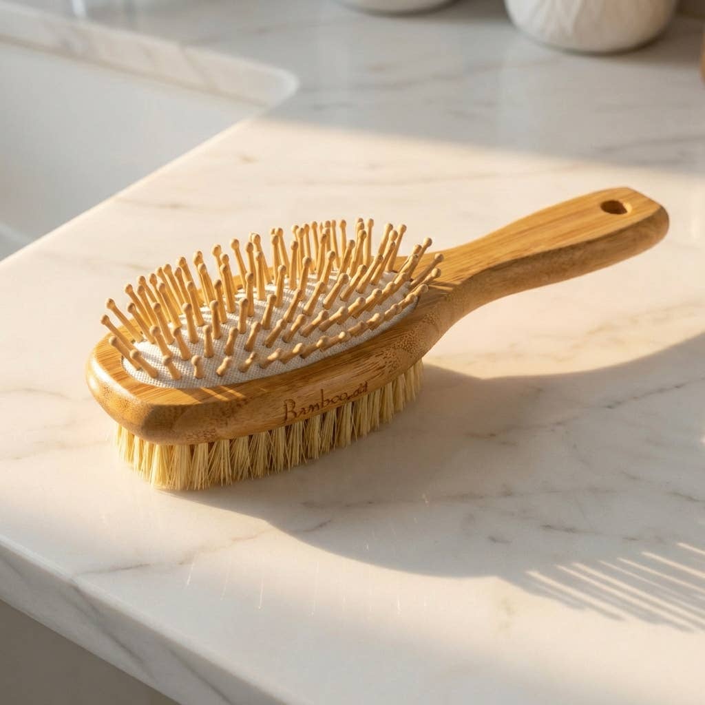 Bamboo Two-Sided Hairbrush