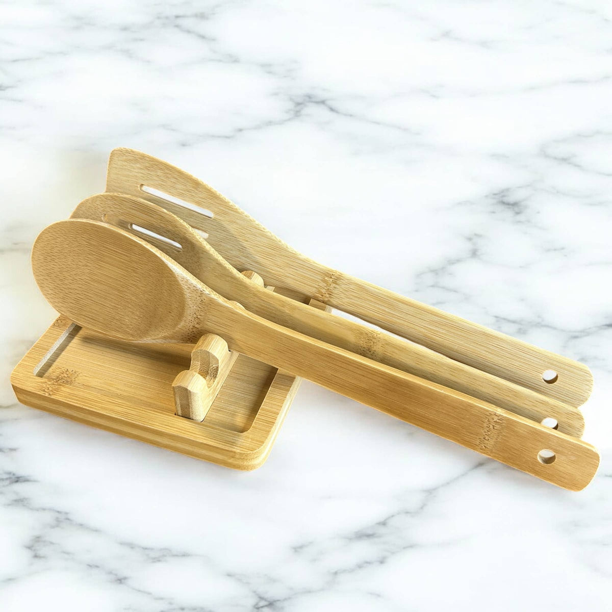 Bamboo Slotted Spoon Rest