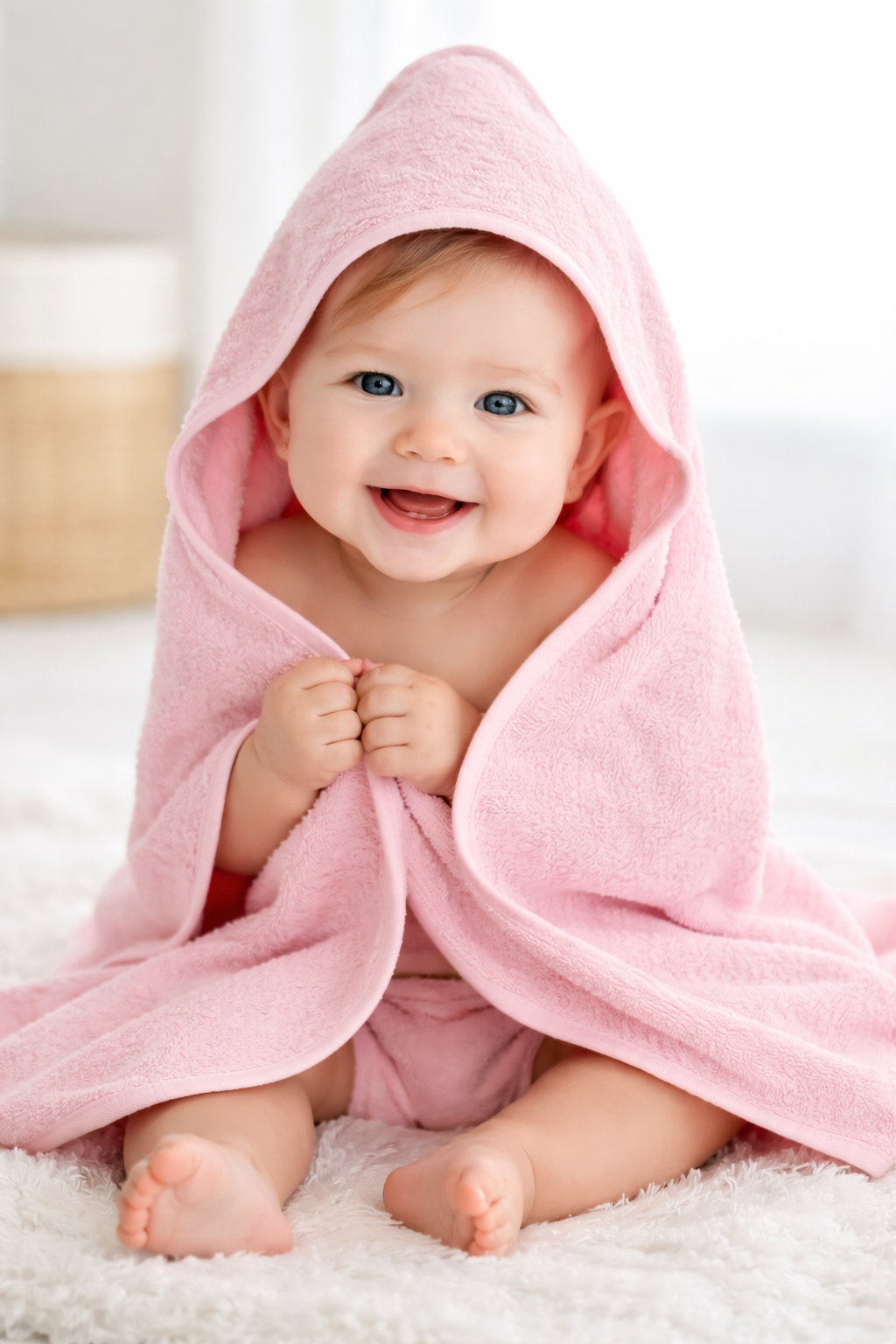 Bamboo Hooded Baby Towel — Ultra-Soft, Eco-Friendly Bath Towel for Newborns & Infants