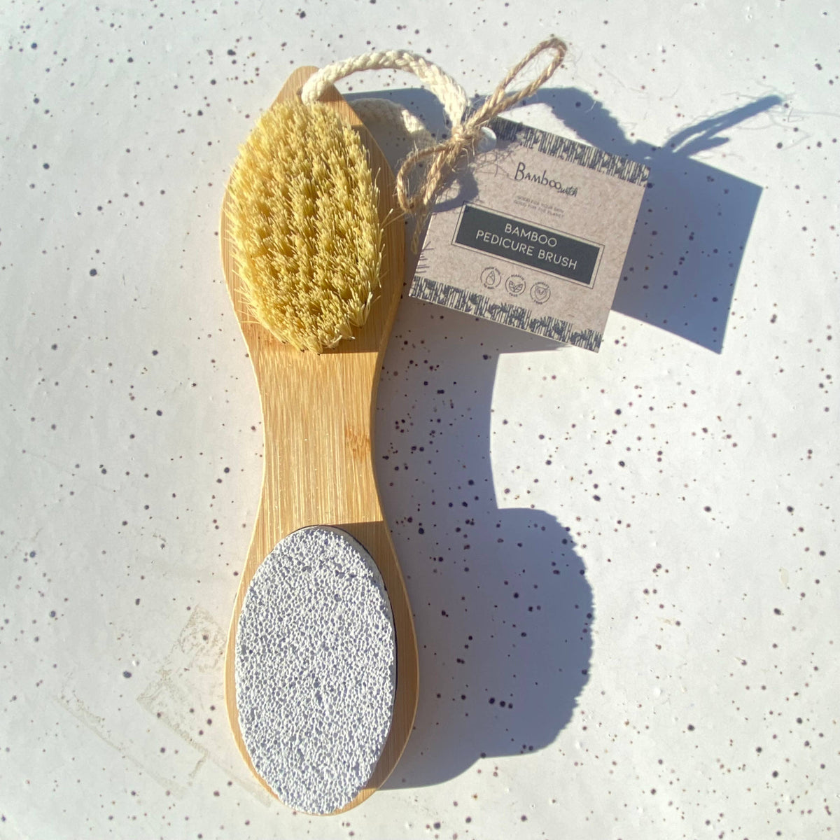 Bamboo Foot Pedicure Tool | Exfoliating Foot File & Brush