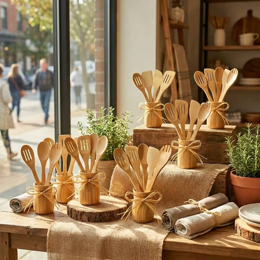 Bamboo Kitchen Utensil Set — 6 Piece