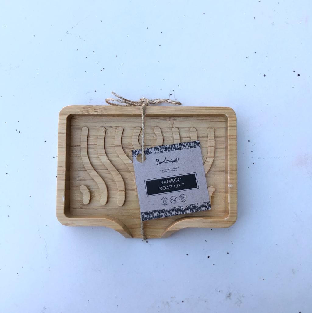 Bamboo Soap Lift | Wavy Soap Dish & Drainage Tray
