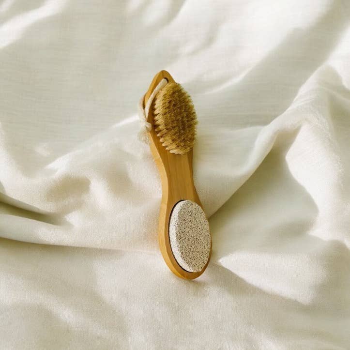 Bamboo Foot Pedicure Tool | Exfoliating Foot File & Brush