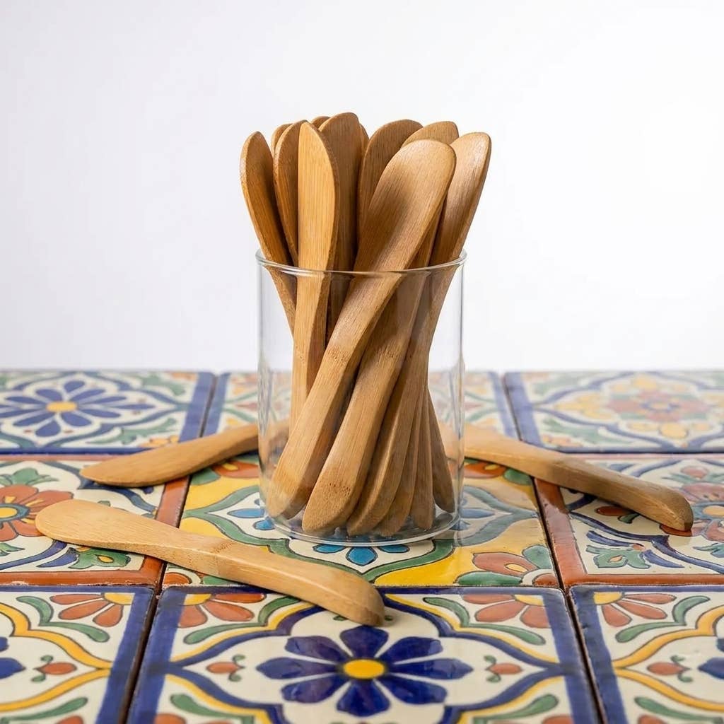 Bamboo Spreading & Butter Knife with Smooth Edge | Plastic-Free Kitchen Tool