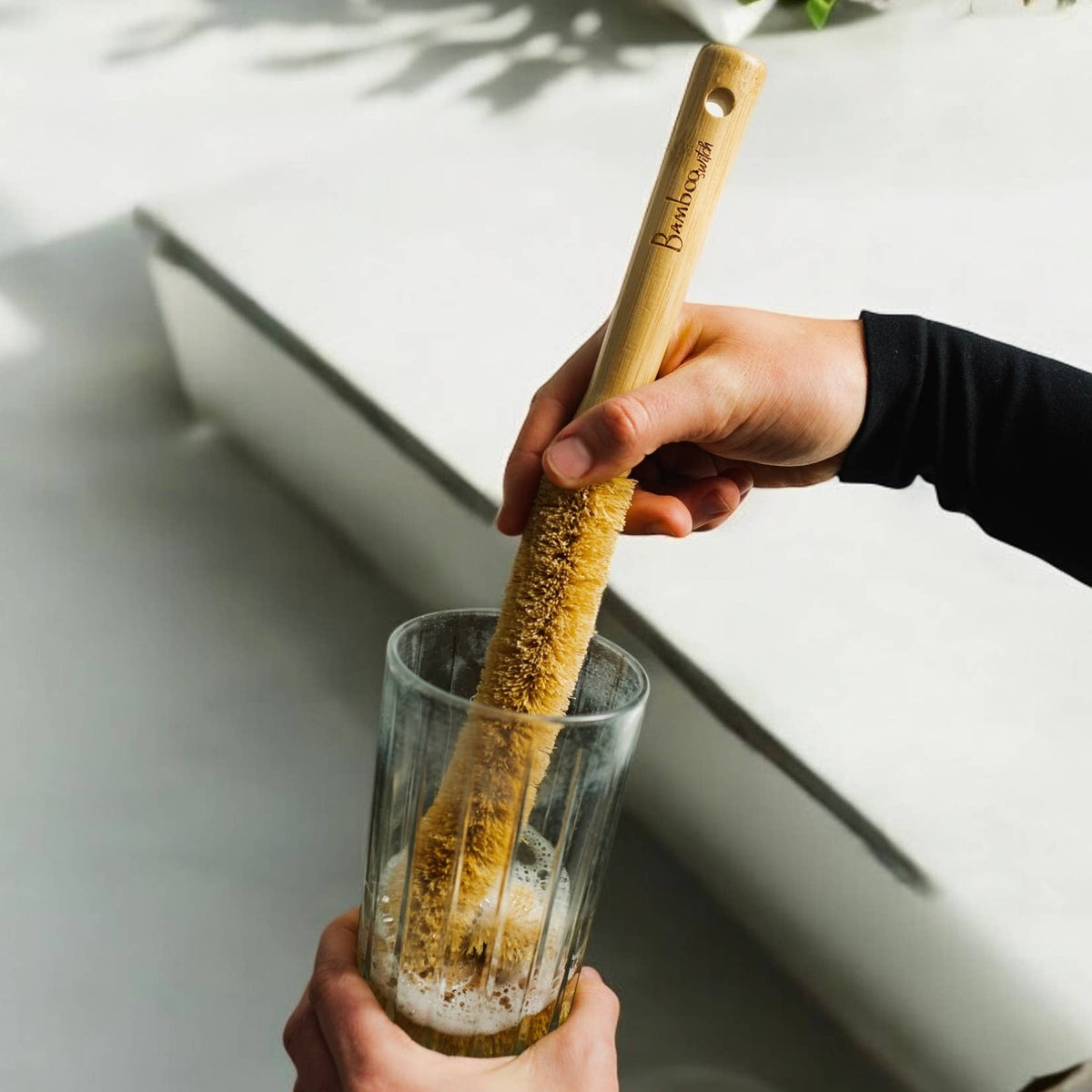 XL Bamboo Bottle Brush with Coconut Bristles