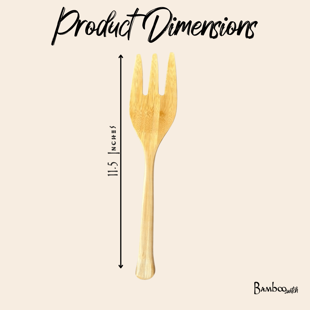 Bamboo Salad Serving Set | Eco-Friendly Serving Utensils