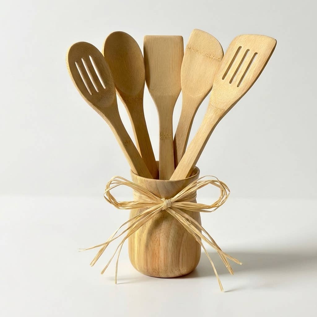 Bamboo Kitchen Utensil Set — 6 Piece