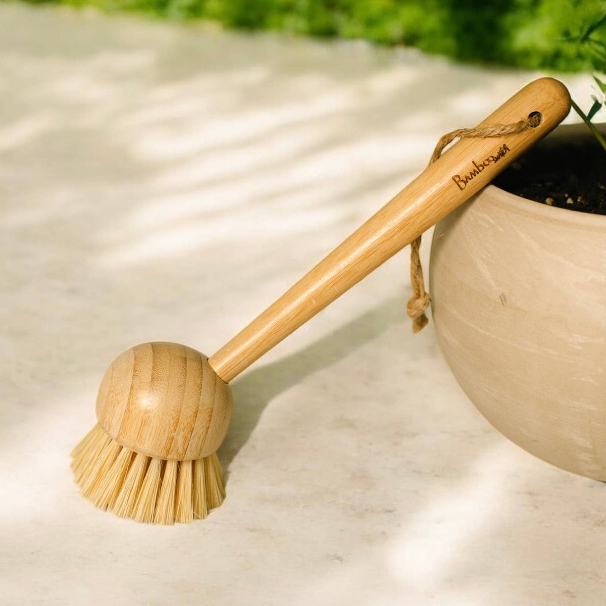 Bamboo Dish Scrubber with Sisal Bristles