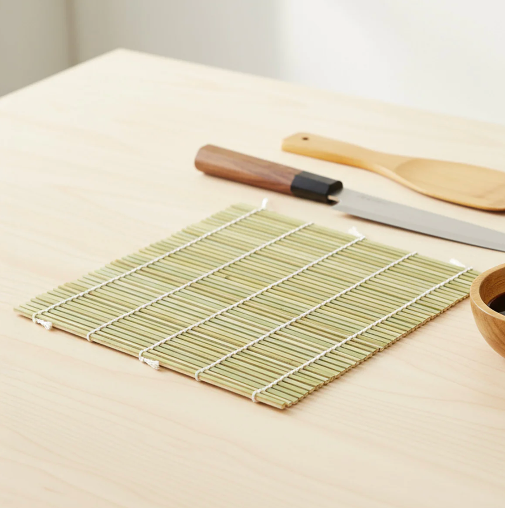 Bamboo Sushi Rolling Mat with Cotton Ties | Multi-Use Kitchen Mat