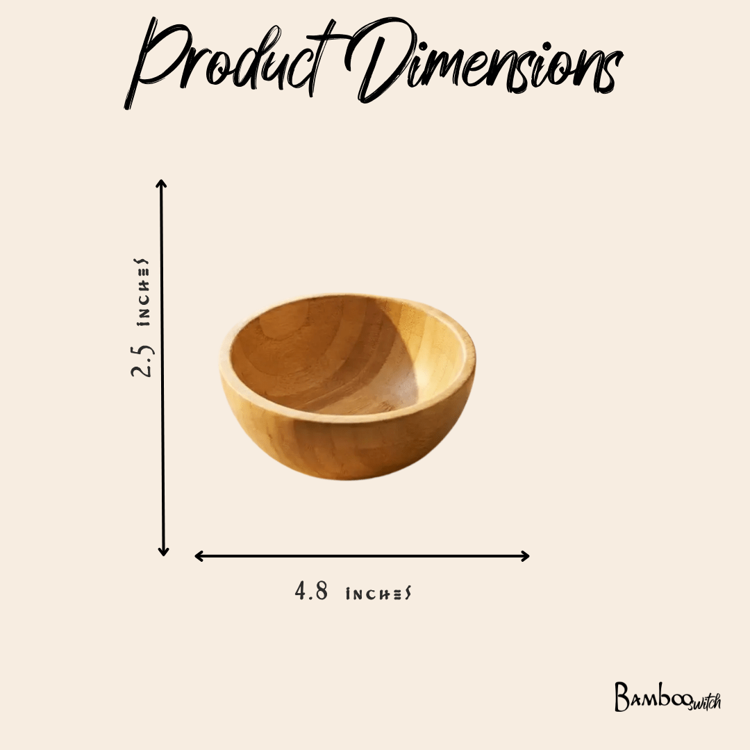 Bamboo Serving Bowl | Large Salad & Fruit Bowl