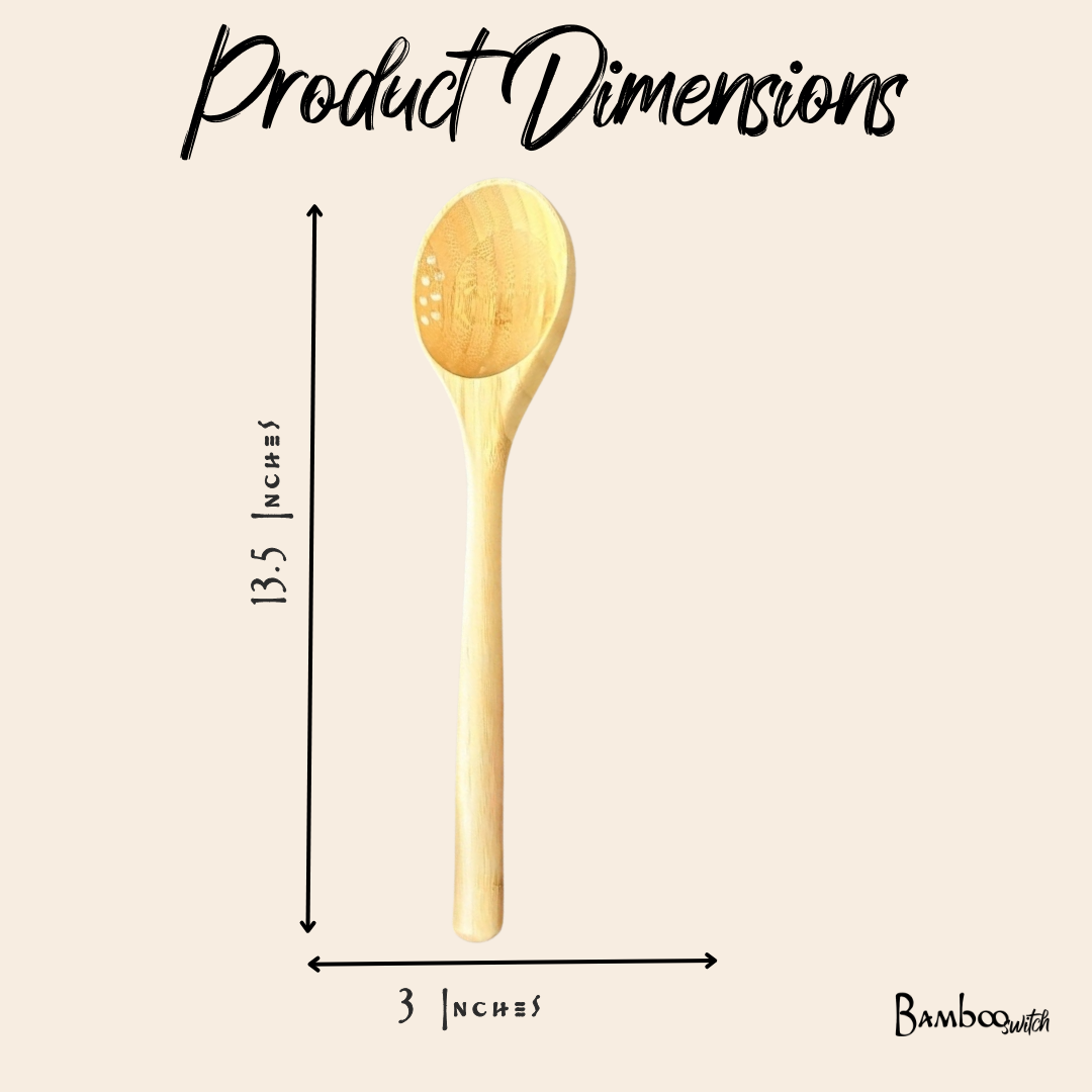Bamboo Ladle Straining Spoon