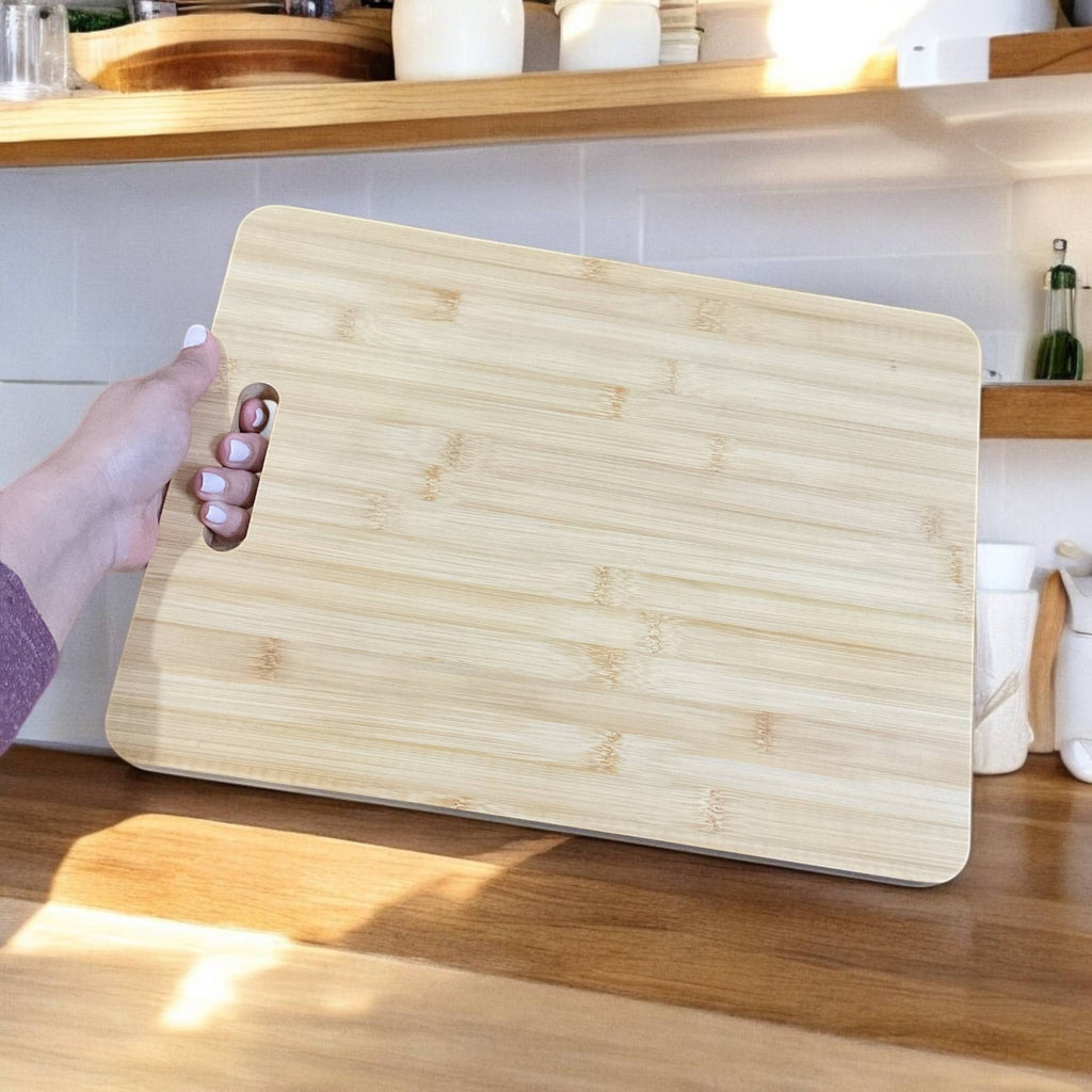 16" Bamboo Cutting Boards with Built-In Handle | Set of 2