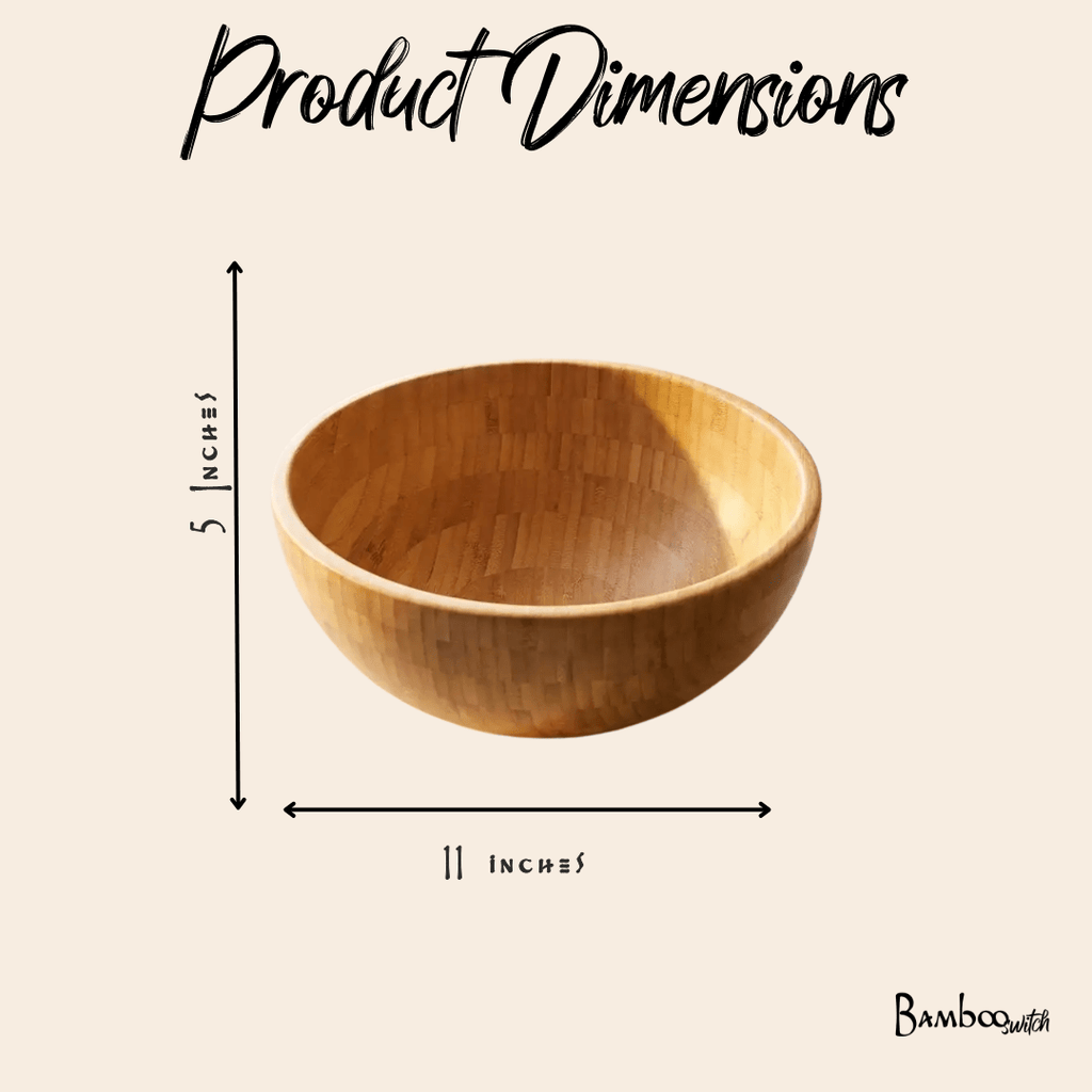Bamboo Salad Bowl & Serving Set