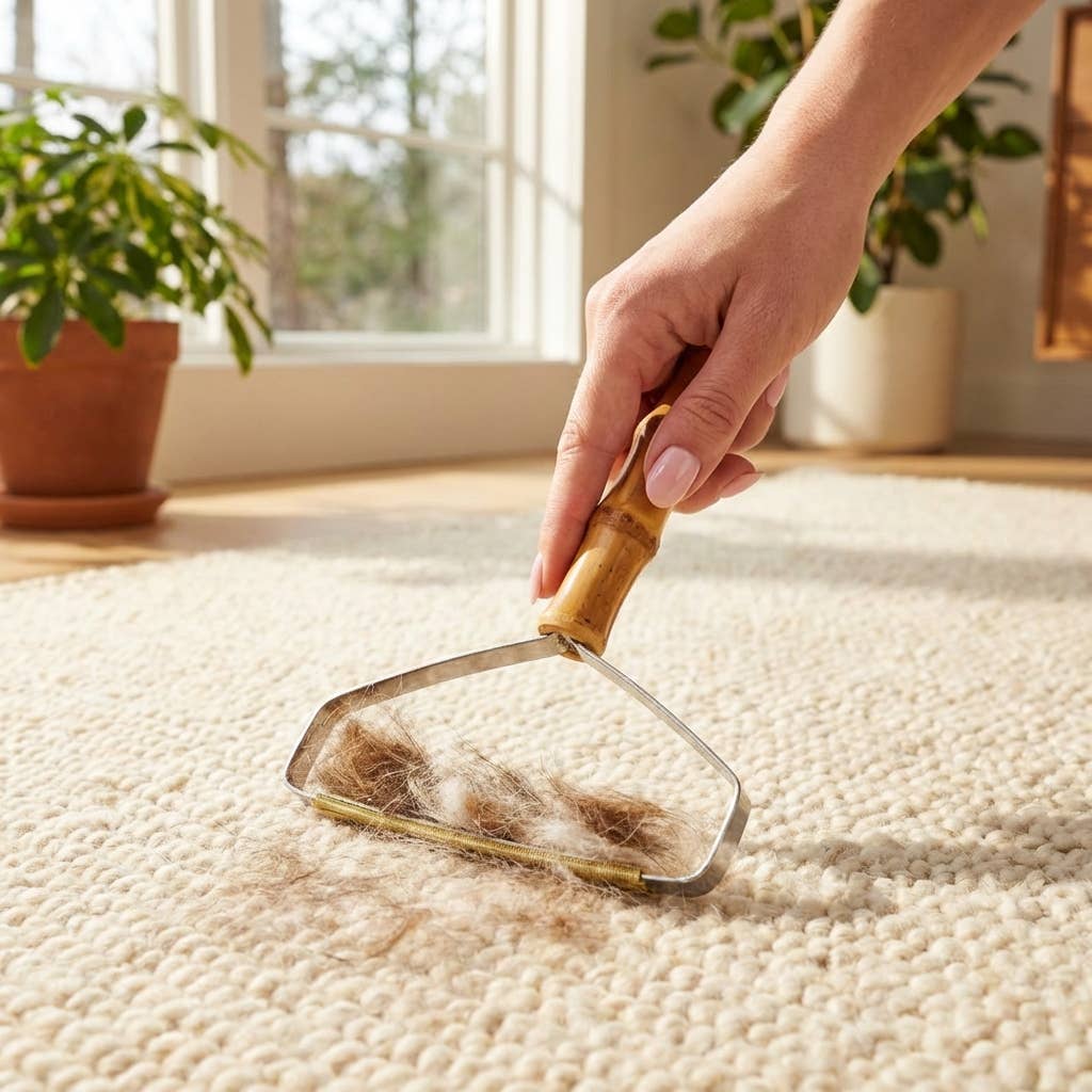 Bamboo Lint Remover with Copper Blades | Reusable Fabric Shaver